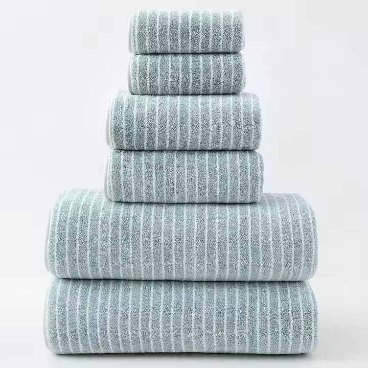 Juego de Toallas de Lujo de 6 Piezas, 2 Toallas de Baño, 2 Toallas de Mano y 2 Paños de Lavado, Altamente Absorbentes para viajes, baño - 1
