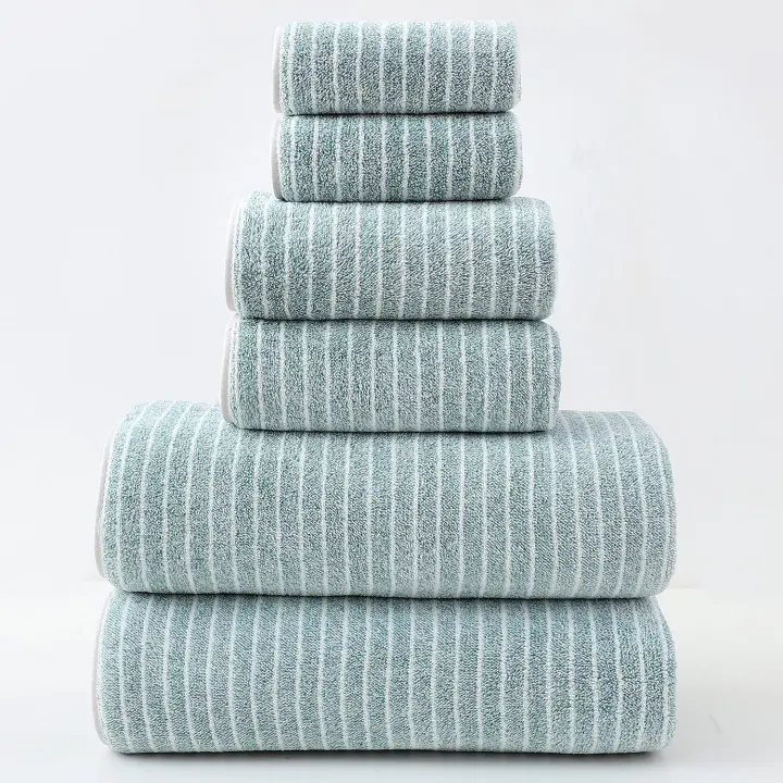 Juego de Toallas de Lujo de 6 Piezas, 2 Toallas de Baño, 2 Toallas de Mano y 2 Paños de Lavado, Altamente Absorbentes para viajes, baño - 1
