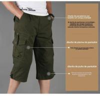 Pantalones cortos deportivos informales para hombre, pantalones cortos deportivos con bolsillos, holgados y ajustados - details 5