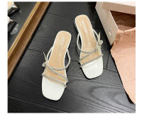 Sandalias de Mesa de Diamante Llamativo Estilo de Hada con Tacón Grueso Tamaño Pequeño - details 23