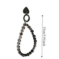 Con Clip, cuentas de cristal, cadena para teléfono, cordón corto antipérdida para teléfono móvil, colgante de teléfono con cuentas de amor, accesorios para llaves de coche - details 0