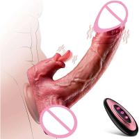 Leten Realista Dildo Vibrador Doble Penetración Anal G-Spot Fulguramiento para Masturbación Adulta de Mujeres Juguetes Sensuales de Salud - details 0