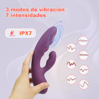 Vibrador Conejito Resistente al Agua Estimulador de Clítoris y Punto G Femenino - details 1