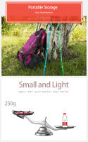 Bastón de Trekking plegable portátil para exteriores, bastón de senderismo para acampar de 5 secciones, telescópico nórdico para ancianos - details 4