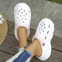 Sandalias tipo zuecos con plataforma gruesa para mujer, zapatos de playa con suela suave y gruesa para jardín, zapatillas antideslizantes con cuña de Eva, verano 2024 - details 7