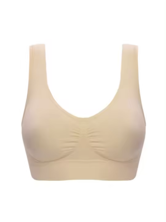 Sujetador de Pecho Push Up de Gran Tamaño Sin Espalda, Transpirable, Inalámbrico, Sin Costuras - 1