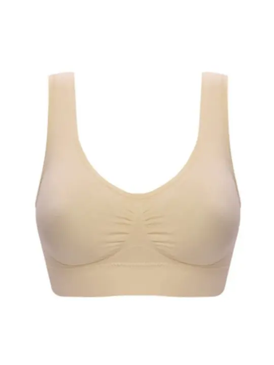 Sujetador de Pecho Push Up de Gran Tamaño Sin Espalda, Transpirable, Inalámbrico, Sin Costuras - 1