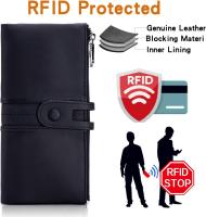 Cartera de Piel con Cremallera para Mujer con Bloqueo RFID Cartera de Mujer de Gran Capacidad de Cuero Genuino Regalos Originales para Mujer - details 10