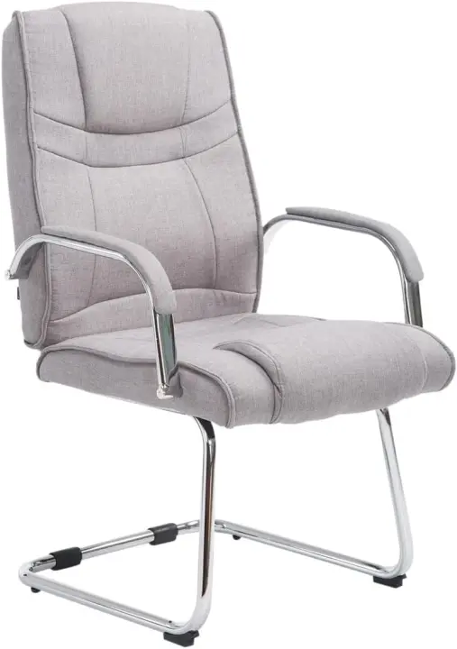 Cantilever Attila Tapizada En Tela y con Base De Metal I Silla De Conferencia con Reposabrazos, Color:Negro/Negro - 1