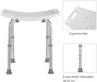 Silla de Ducha Portátil Homfa Taburete de Aluminio para Baño con 5 Alturas Muebles de Baño - details 0