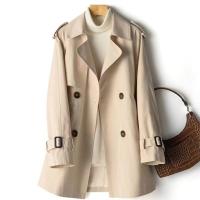 Chaqueta cortavientos con cuello vuelto para mujer, abrigos de moda de otoño - details 6
