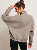 Otoño Invierno nueva moda sudadera Casual mujer bolsillo pulóver cuello alto manga larga Top - details 26