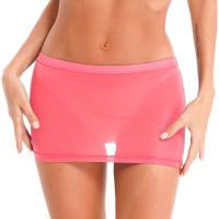 Minifalda BO elástica de tubo transparente para mujer, transparente, con lazo en la cadera, sexy, adecuada para discotecas - details 17