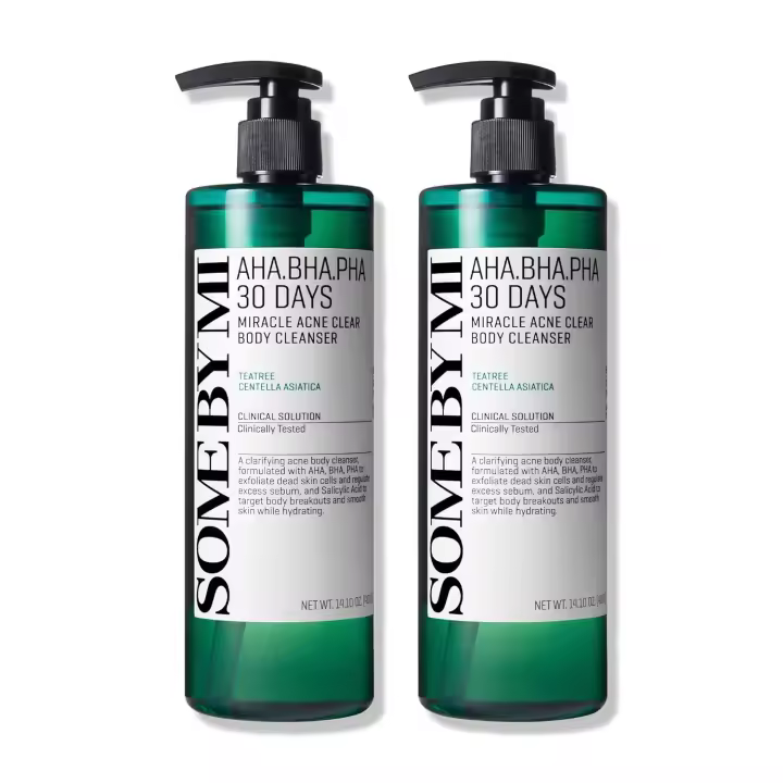SOME BY MI AHA BHA PHA 30 días Miracle Clear Cleanser 13.5oz, 400ml Exfoliante diario para el cuerpo con árbol de té y acné con salicílico - 1