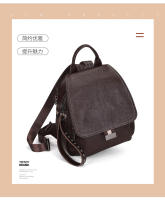 Mochila de cuero genuino para mujer, bolso de moda, bolsas de viaje antirrobo, estilo urbano, plegable, de cuero suave, bolso trasero vintage, bolsas impermeables, estilo punk, personalidad callejera - details 6