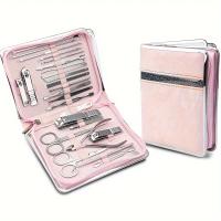 Juego de cortaúñas de acero inoxidable para el hogar, cortaúñas con caja recortadora, herramientas de manicura y pedicura, 26 piezas - details 10