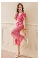 Vestido francés cheongsam mejorado, nuevo estilo para mujer, temperamento de alta gama, ceñido a la cintura, vestido estilo Tianchang de verano - details 10