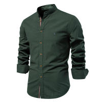 Primavera y verano nuevas camisas de negocios de moda para hombres camisas de manga larga de color sólido de moda japonesa casual de algodón y lino para hombres en hermosos tamaños - details 10