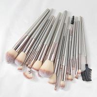 Set de 20 Piezas de Maquillaje de Champán Dorado Brochas Suaves para Base y Sombras de Ojos - details 8