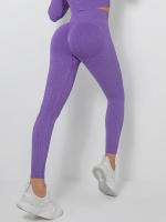 Pantalones de yoga deportivos de cintura alta para gimnasio, mallas sin costuras para mujer - details 5