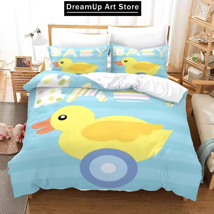 Conjunto de Ropa de Cama 3D de Moda Cubierta de Edredón y Funda de Almohada para Camilla Twin o Rey - 1