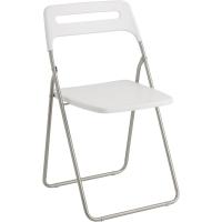 Silla Plegable para Ahorrar Espacio, Silla de Comedor para Interior y Exterior con Estructura de Acero, 42x38x78 cm (Blanco, 6) - details 7