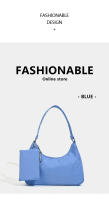 Bolso de mujer primavera casual simple, bolso de axila nicho color sólido, bolso de mano perezoso versátil de tela de nylon. - details 15