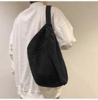 Riñonera de gran capacidad para mujer, bolsos de hombro tipo bandolera, riñonera informal, bolso sencillo para teléfono, riñonera de pana, bolso de plátano para mujer - details 15