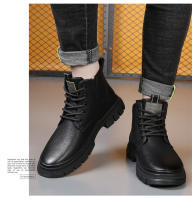 Nuevas botas de trabajo, botas de cuero de moda de caña alta para hombres de estilo británico americano retro - details 15