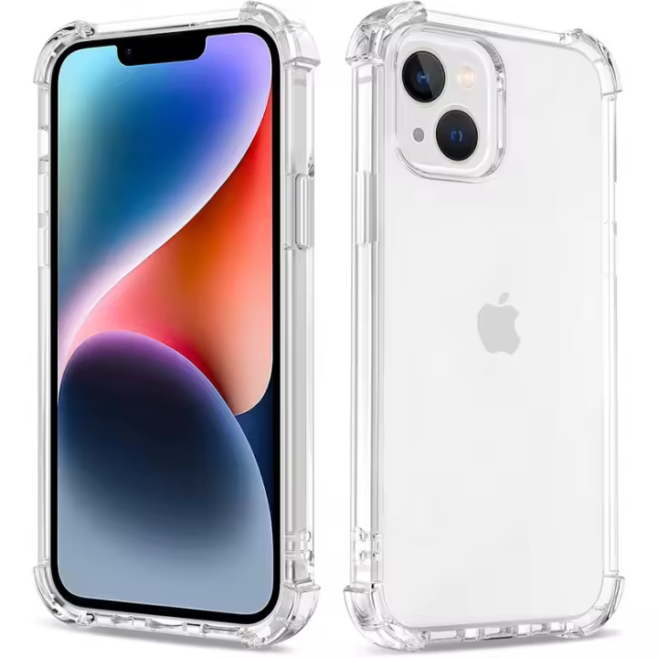 Funda de silicona transparente a prueba de golpes para iPhone 16 15 14 13 12 11 Pro Xs Max Mini XR X 7 8 6s Plus 6 SE 2020 2022 2016 5 5S contraportada - 1