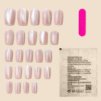 Uñas postizas de Color rosa, Kit de manicura en casa, 24 piezas - details 5