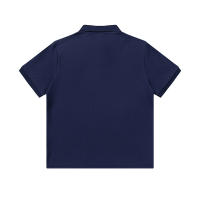 Polo de corte recto y holgado de marca de moda americana, tejido de doble brillo de puro algodón con logotipo bordado clásico, camisa de manga corta sin cuello para hombre, nueva camiseta informal de estilo veraniego para parejas - details 12
