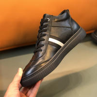 Zapatos altos de cuero zapatos de algodón térmico de terciopelo de estilo británico para hombres - details 6