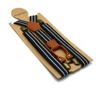4 clips de bronce para adultos de 2,5 centímetros, tirantes a rayas para hombre, accesorio retro de alta elasticidad para fiestas y bodas, para mujer - details 8