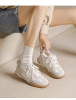 Aumento de altura interior 6 cm ballet zapatos de entrenamiento de las mujeres tamaño pequeño plataforma de cuero casual deportes Forrest Gump zapatos - details 0