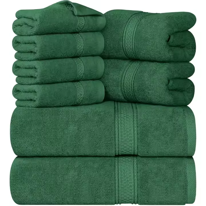 Toallas Utopia Premium de 8 Piezas 2 Toallas de Baño, 2 Toallas de Mano y 4 Toallitas Algodón - 1
