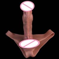 Empaque privado Sexy SXXY 10 estilos Dildo hueco grande con correa para hombres Gay Funda de silicona para hombre Pantalones Retraso de la eyaculación Juguetes sexuales - details 34