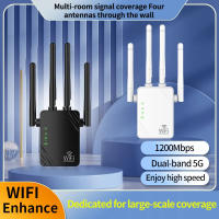AMPLIFICADOR DE enrutador WiFi de 1200Mbps, extensor de señal 5G, amplificador de red, repetidor inalámbrico de largo alcance para el hogar y la Oficina, nuevo - details 0