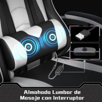 Silla de Oficina Silla Gaming con Reposapies Silla Ergonómica con Ruedas Silla Ordenador Ajustable Silla con Soporte Lumbar Capacidad MAX 136 KG Rojo - details 12