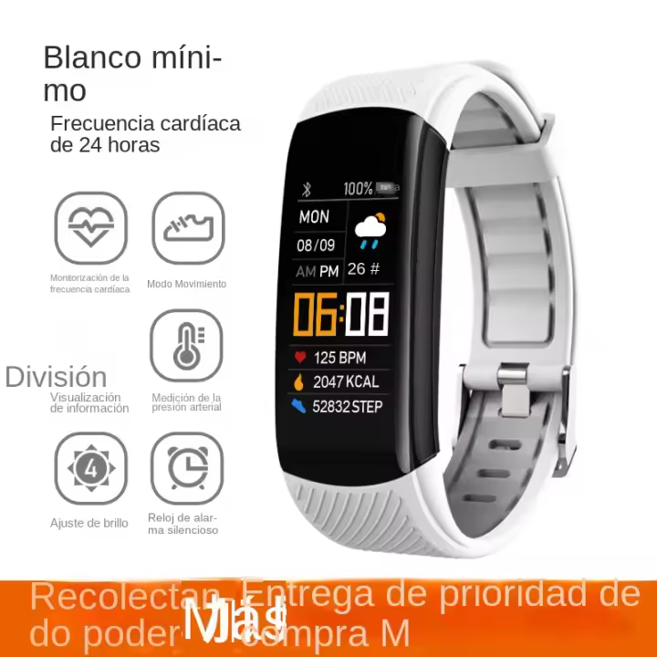 Exclusivamente para regalos.C5SPulsera inteligente deportiva con pantalla en color, podómetro, monitor de frecuencia cardíaca - 1