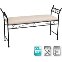 Banqueta pie de Cama de Metal Blanca de 64x68x30 cm - details 31
