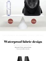 Mochila Vertical de Pu para mujer, bolso cruzado de viaje de gran capacidad, tendencia informal - details 8