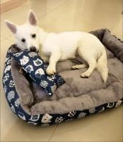 Cama suave y cálida para gato, colchón para mascotas, nido de algodón para perros pequeños, medianos y grandes, esterilla para cesta de invierno - details 6