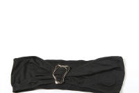 Conjunto corto ajustado de verano, nuevo, a la moda, de color sólido, sin tirantes, con cuello halter y lazo para mujer - details 11