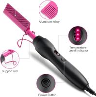 Peine Eléctrico para Alizar el Cabello Plano, Anti-Escaldante, Portátil Certificado CE - details 8