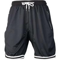 Pantalones de Baloncesto Cruzado para Hombres Línea de Malla de Secado Rápido Cintura Elástica - details 18