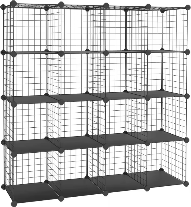 Armario de Alambre Modular de 16 Cajas Montaje en Bricolaje Arma de Almacenamiento - 1