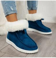 Simple Solid Color Thickened Medium Tube Warm Snow Boots Fashion Comfortable Thick Bottom Snow Boots Women Footwear - details 23