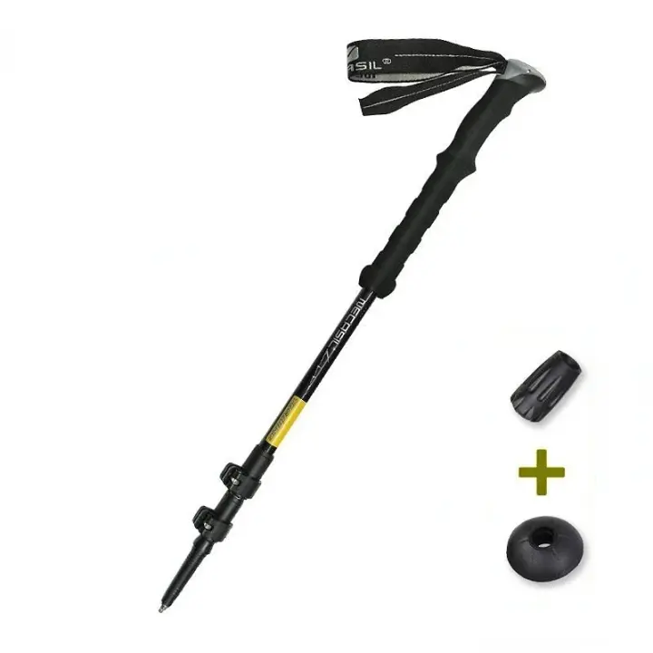 Bastón de Trekking ajustable de 62-135cm de longitud, aleación de madera de alta resistencia, accesorio para senderismo - 1
