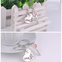 Llavero De Pareja Platinado Creativo Con Diseño De Corazón Y Llave Para Regalo De Boda Y Amoroso Accesorio De Moda - details 7